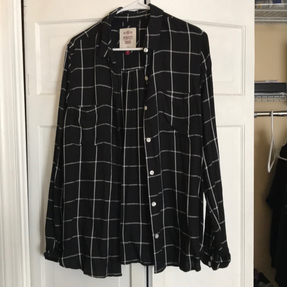 black and white flannel